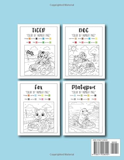 Animal Adventures Color by Number Activity Book: Fun Wildlife Color by Number Pages with Safari, Jungle, and Forest Animals for Kids Ages 4-8