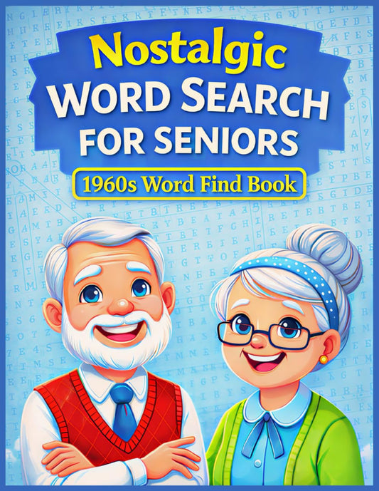 Nostalgic Word Search for Seniors, 1960s Word Find Book